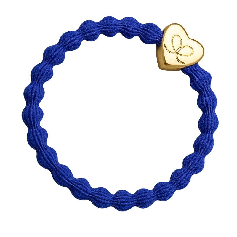 Gold Heart Royal Blue