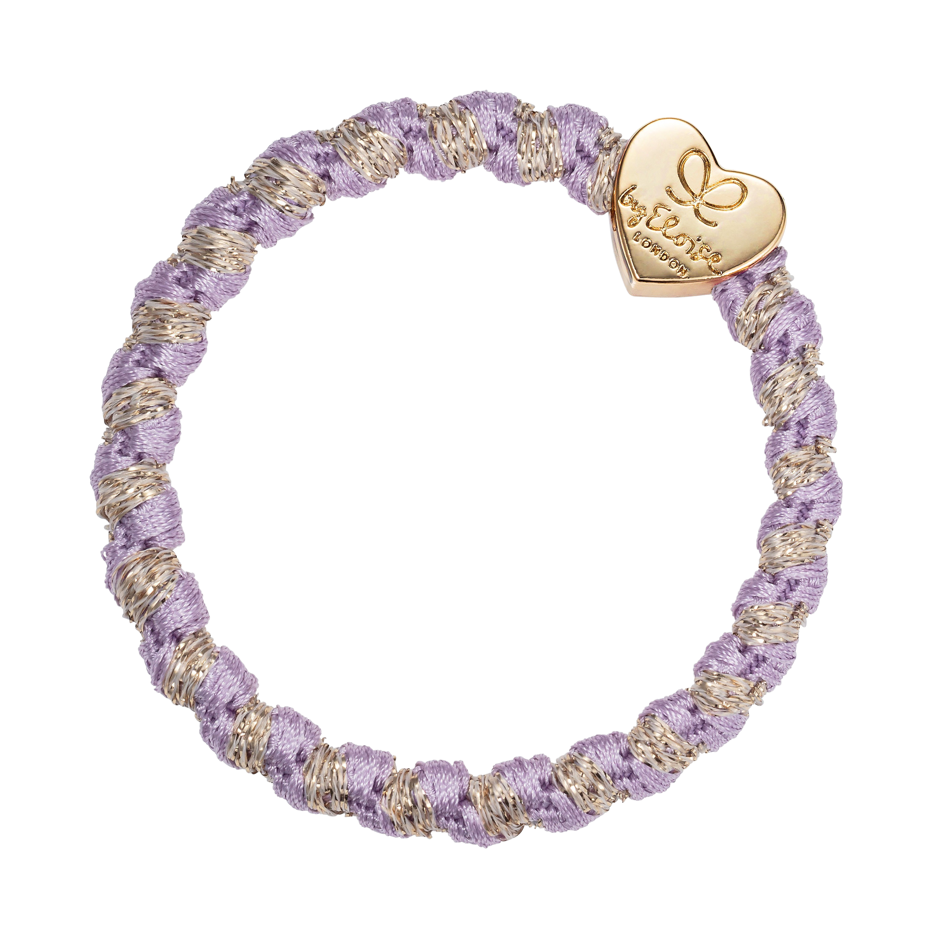 Woven Gold Heart - Lavender